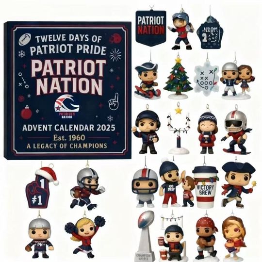 Patriot Pride Advent Calendar – 12 Days of Patriot Pride 2D Acrylic Mini Figures Surprise Box Christmas Countdown Calendars, Christmas Gift