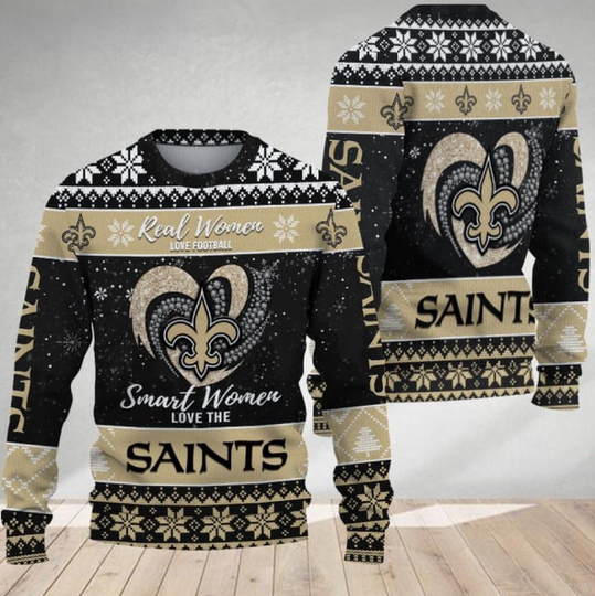 New Orleans Saints Real Women Love Football Ugly Christmas Sweater