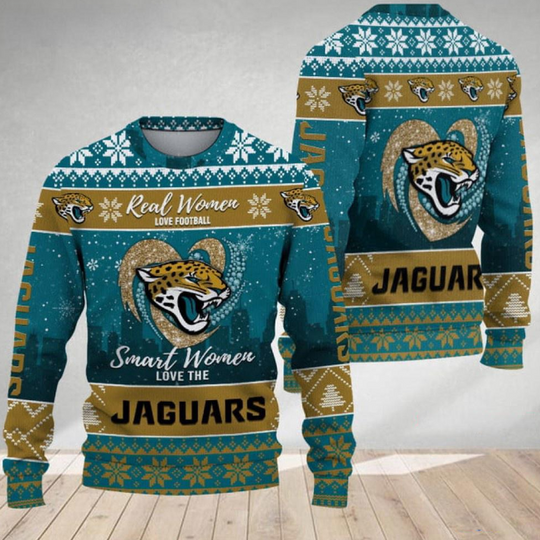 Jacksonville Jaguars Real Women Love Football Ugly Christmas Sweater