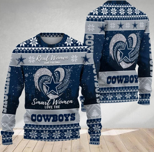 Dallas Cowboys Real Women Love Football Ugly Christmas Sweater