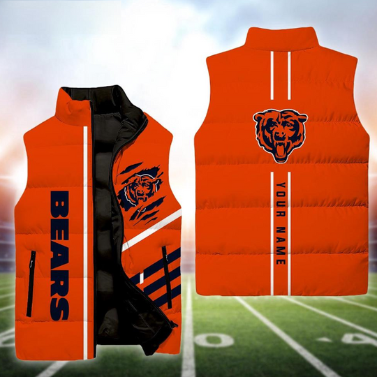 Chicago Bears Football New Season Personalized Sleeveless Puffer Jacket