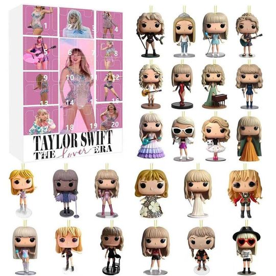 Taylorr Swifts Eras Tour Pink 2D Acrylic Advent Calendar | Christmas Gift