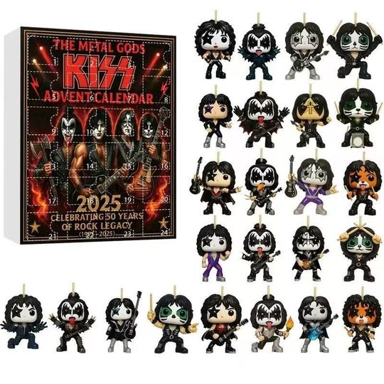 Discover The Metal Gods KISS 2D Acrylic Advent Calendar | Christmas Gift