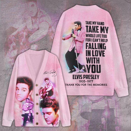 Elvis Presley Take My Hand, Elvis Presley Pink Cardigan