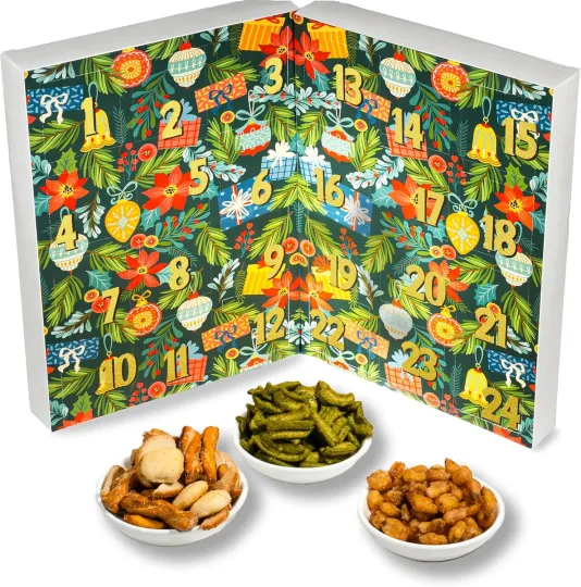 Discover Advent Calendar 2025, Christmas Gift Box with 24 Gourmet Snacks