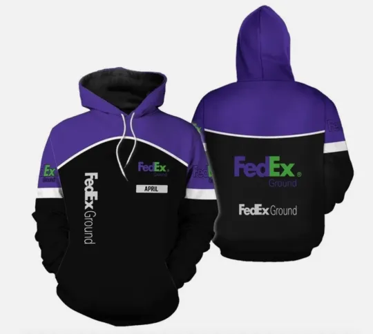 FedEx Custom Name Hoodie 3D for Delivery Driver