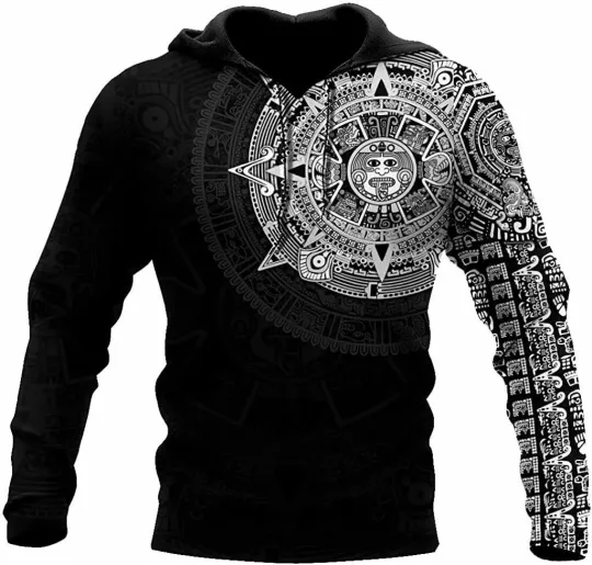 Aztec Mexico Warrior Symbol Mexican 3D Hoodie