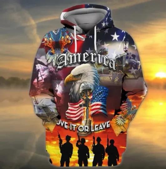 Discover America Veteran 3D All Over Print Shirt, Love Veteran Hoodie, Veteran Polo Shirt