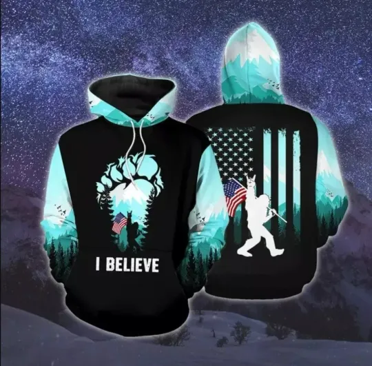 Bigfoot I Believe 3D HOODIE  Gift Best Price  Gift Hoodie