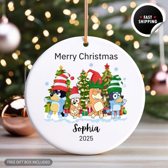 Discover Personalized Family Christmas Ornament, Custom Name Holiday Decor, Family Name Christmas Decoration