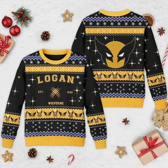 Discover Wolverine Christmas Ugly Sweater, Wolverine Superhero Ugly Christmas Sweater