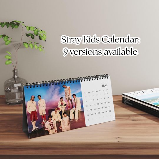Discover Stray Kids K-Pop Desk Calendar, SKZ K-Pop Desk Flip Calendar, STAY Gift Idea, K-Pop Merch for Desk or Shelf