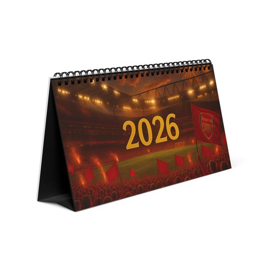 Discover Arsenal 2026 Desktop Calendar | Yearly Football Gift for Gunners Fans | Immerse yourself in the atmosphere of football