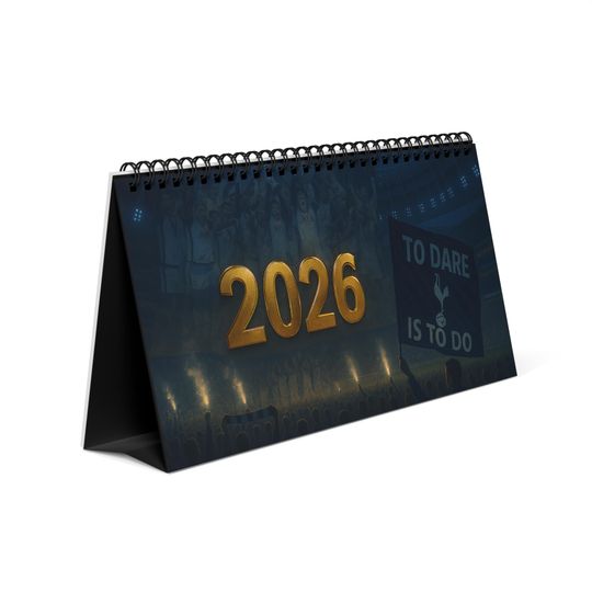 Discover Tottenham 2026 Desktop Calendar | Yearly Football Gift for Spurs Fans | Immerse yourself in the atmosphere of football