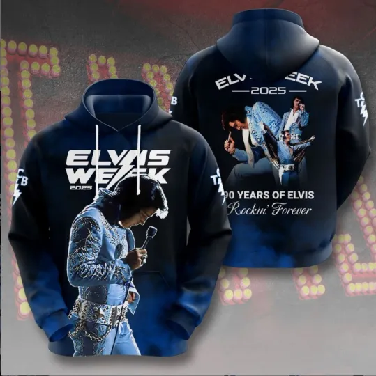 Discover 90 Years Of Elvis Presley3D Hoodie Good Design Hot Shirt All SIze