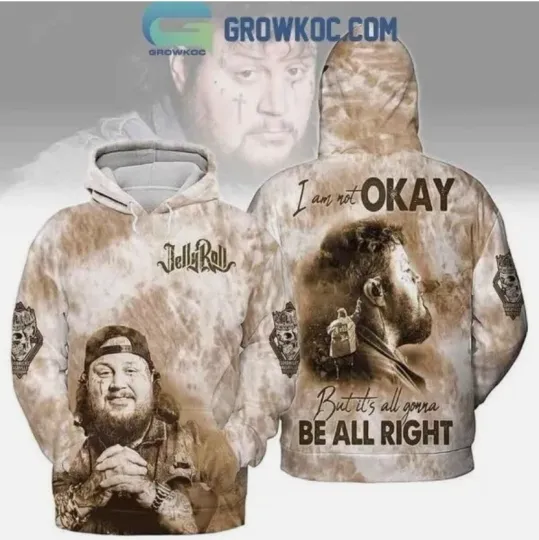 Discover Jelly Roll The Beautifully Broken Tour 2024 I Am Not Okay Hoodie 3d