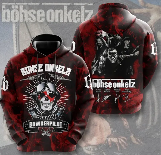 Discover BG B hse Onkelz 3D Printed Hoodie  Unisex All Size  Gift For Fans