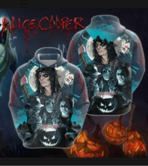 Alice Cooper Hoodie 3D All Over Print Aparel Hoodie 3d