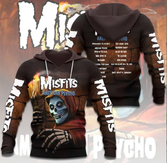Misfits Band 3D Hoodie Misfits Member 3D Hoodie Fan Gift New
