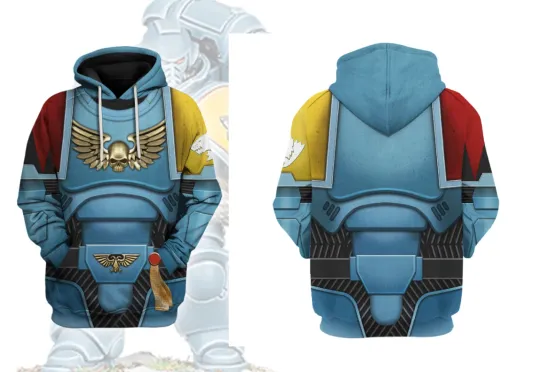 Discover 3D Hoodie Space Marines Space Wolves Warhammer 40K Costume