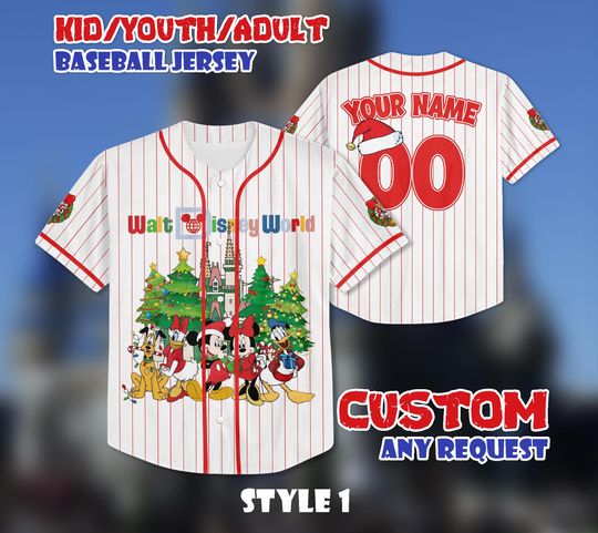 Discover Custom Disney World Baseball Jersey, Disney Mickey and Friends Shirt, Custom Disney Kids, Youth, Adult Jersey, Disney Family Matching Shirt