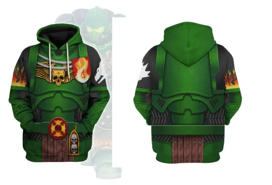 Discover Salamanders Captain Warhammer 40K 3D Hoodie