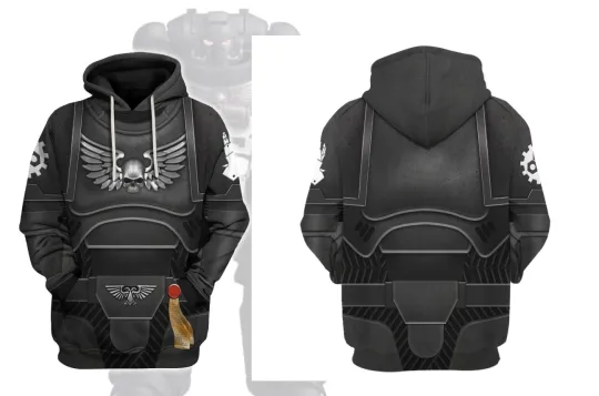 Discover 3D Hoodies Space Marines Black Templars Warhammer