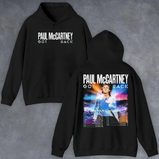P Mccartney 2025 Tour Inspired Fan Merch Get Back Tour 2025 Hoodie