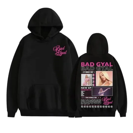 Discover Bad Gyal Bikini Badness Tour 2025 Graphic Double Sided Unisex Hoodie