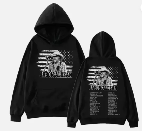 Jason Aldean 2025 Full Throttle Tour Hoodie For Fans Double-Sided