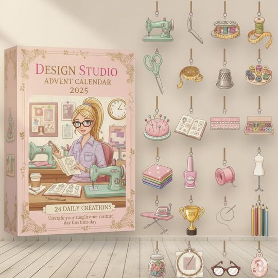 Discover Studio Advent Calendar 2025, Sewing Gift for Designers, 24 Days of Creative Surprises, Seamstress & Crafter Christmas Countdown