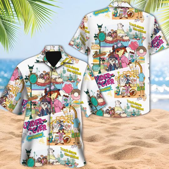 Discover Disney Zootopia Hawaiian Shirt, Judy And Nick Shirt for Men Women, Disney Animal Characters Shirt, Zootopia Gift For Fans