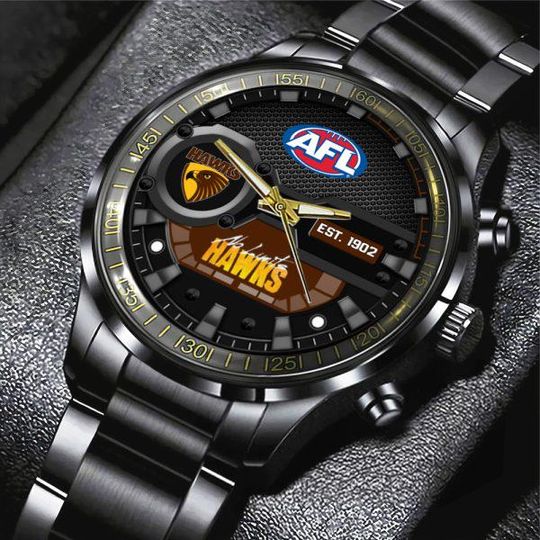Discover Hawthorn FC Black Stainless Steel Watch