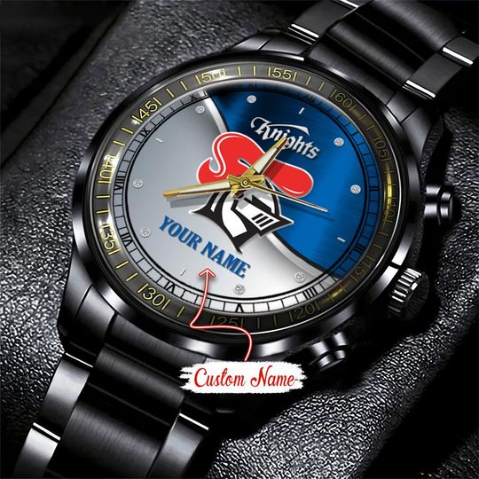 Discover Newcastle Knights NRL Personalized Metal Black Stainless Steel Watch For Fan