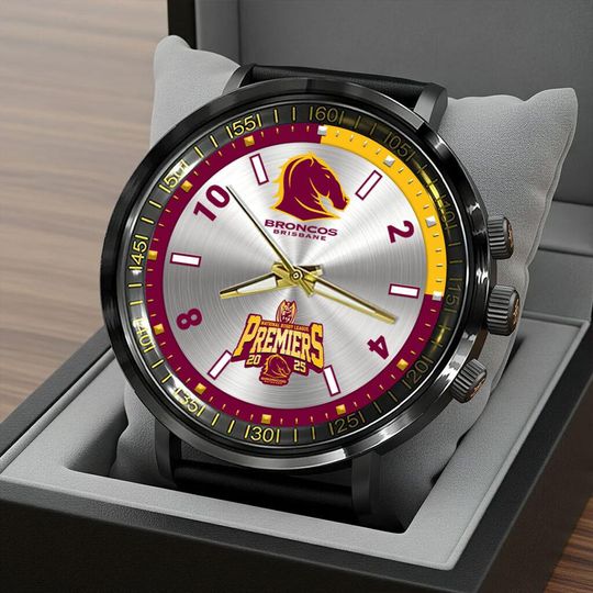 Discover Brisbane Lions Premiers 2025 Black Stainless Steel Watch