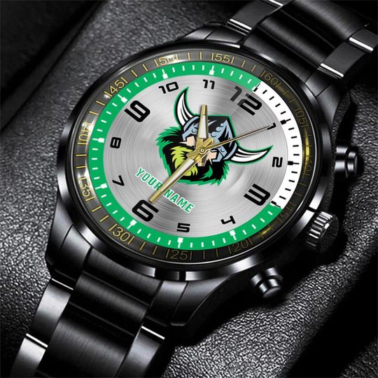 Discover Canberra Raiders NRL Personalized New Black Hand Watch Gift For Fans