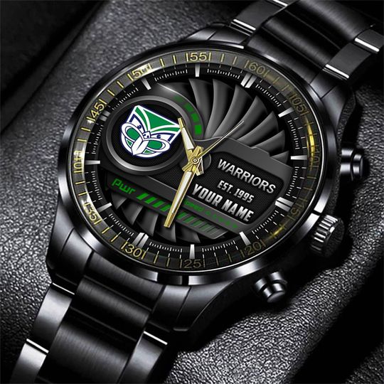 Discover New Zealand Warriors Personalized Black Fashion Hand Watch Gifts For Dad