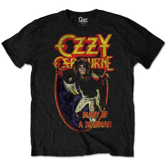 Ozzy Osbourne T-Shirt - Diary of a Mad Man - Black Sabbath Rock Shirt