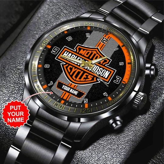 Discover Personalized Haarleyy Davidson Black Stainless Steel Watch