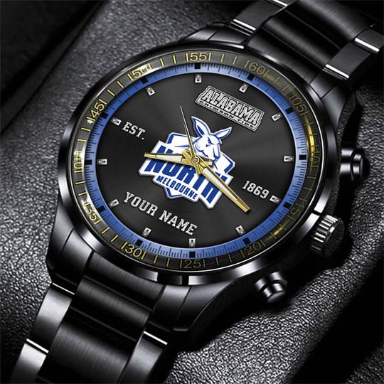 Discover North Melbourne AFL Personalized Sport Black Fashion Watch Gifts For Fan