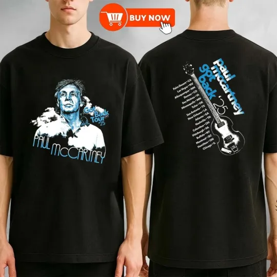 P mccartney Got Back Tour 2025 TShirt - Multicolors