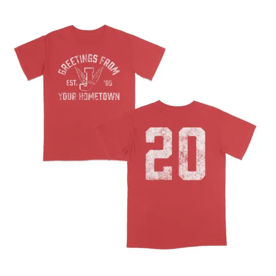 The Jonas Brothers Greeting s From Your Hometown Route 20 Tour 2025 T-shirt