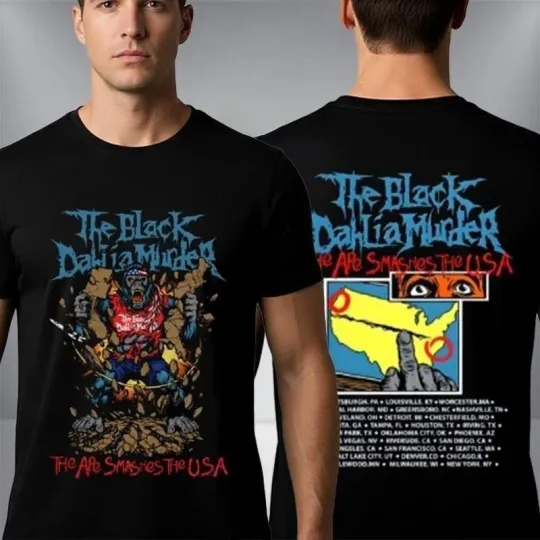 Discover The Black Dahlia Murder The Ape Smashes The USA Cities Tour Schedule T-Shirt