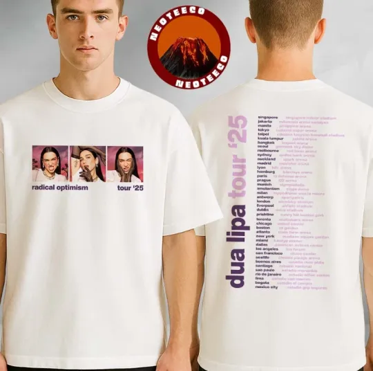 Discover Dua Li*pa Radical Optimism Tour 2025 Double Sided T-Shirt