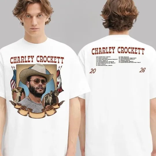 Discover Charley Crockett Event Poster North American Tour 2026 Dates List T-Shirt