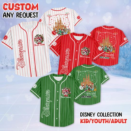 Discover Mickeys Very Merry Christmas Jersey, Disney Xmas Party Shirt, WDW Disneyland Family Holiday Jersey, Mickey And Friends Christmas Jersey