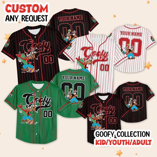 Discover Custom Disney Mickey and friends Christmas Baseball Jerseys, Mickey And Friends Xmas Jersey, Disneyland Kid Youth Adult Christmas Jersey