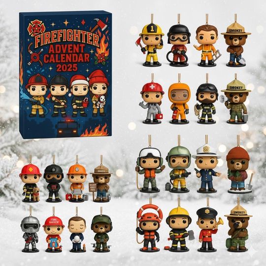 Discover Firefighter 24 Acrylic Ornaments Set, Hero Rescue Worker Christmas Tree Hanging Decor, Appreciation Gift for Firemen and Supporters 2025