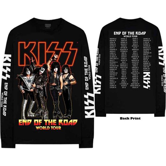 Discover KISS Long Sleeve Tour Shirt - Kiss End of the Road Tour T-Shirt - RockoffTrade