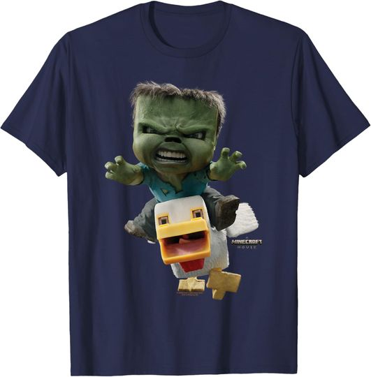 A Minecraft Movie Chicken Jockey Baby Zombie Attack T-Shirt, Gift For Fans, Christmas Gift